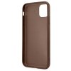 Guess GUHCN61G4GFBR iPhone 11 / Xr 6,1brązowy/brown hard case 4G Metal Gold Logo